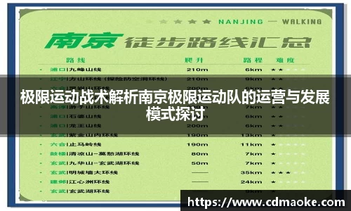极限运动战术解析南京极限运动队的运营与发展模式探讨