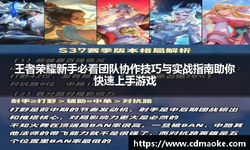 王者荣耀新手必看团队协作技巧与实战指南助你快速上手游戏