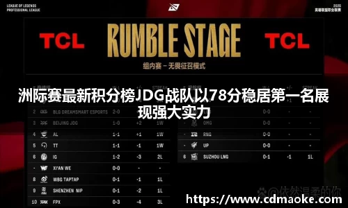 洲际赛最新积分榜JDG战队以78分稳居第一名展现强大实力