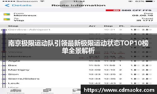 南京极限运动队引领最新极限运动状态TOP10榜单全景解析